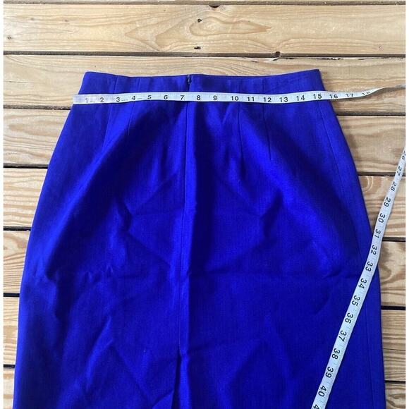Classiques For Nordstrom Wool Pencil Skirt Size 10 Women’s Blue - Picture 6 of 6